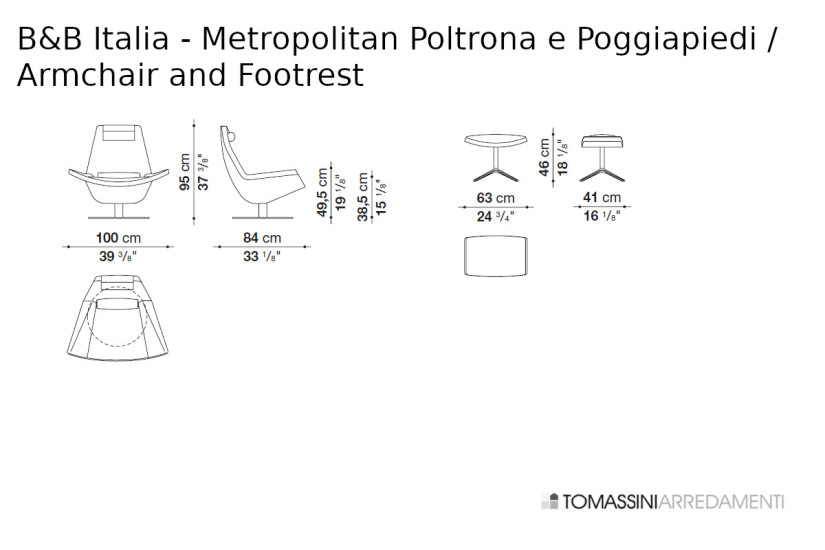 Poltrona Metropolitan gialla (Offerta Expo) B&B Italia - 8