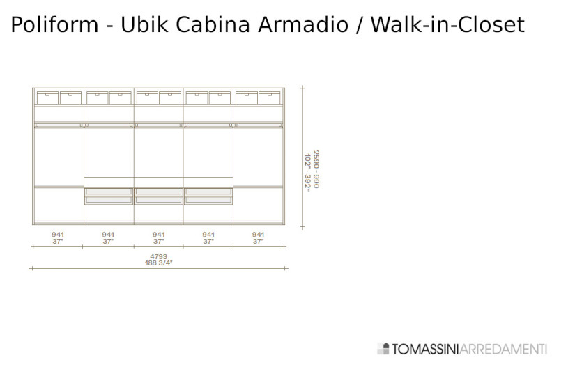 Cabina armadio Ubik Poliform - 7