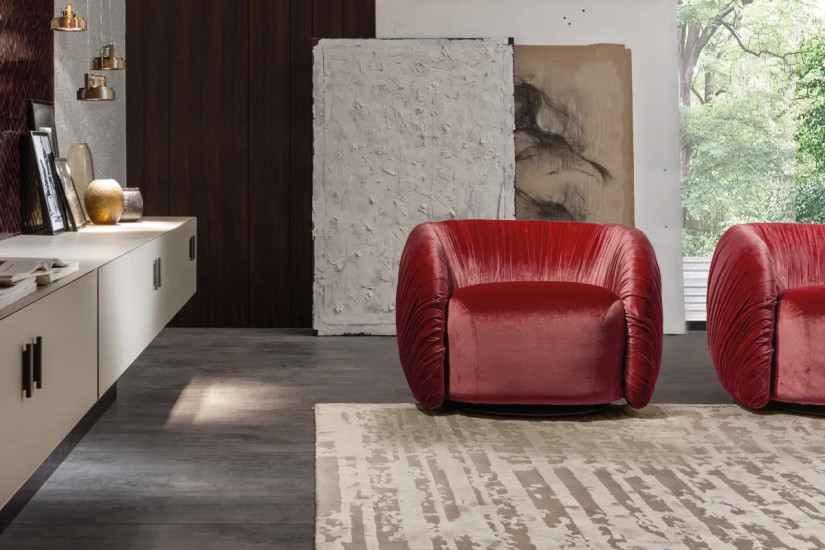Petit Fauteuil Drapè Lounge Laurameroni | Achats en Ligne