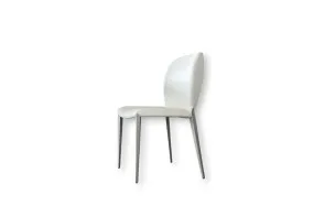 Cattelan Italia Nancy ML White Leather Chair (Expo Offer)