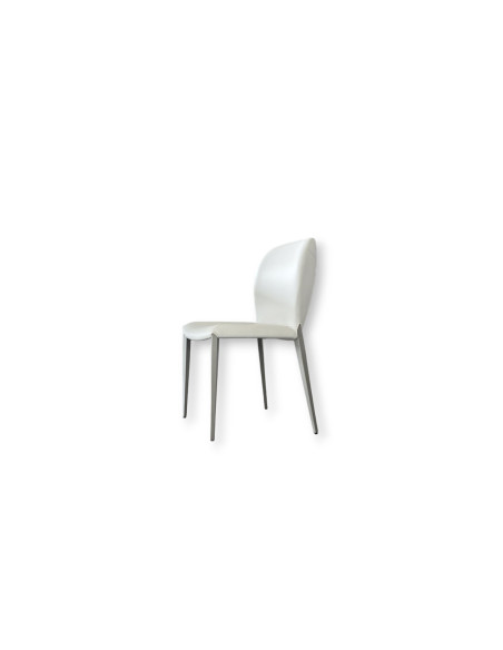 Chaise Nancy ML en cuir blanc (Offre Expo) Cattelan Italia