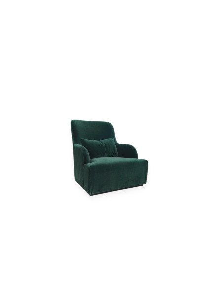 Fauteuil Liu Skin en velours vert (Offre Expo) - Meridiani