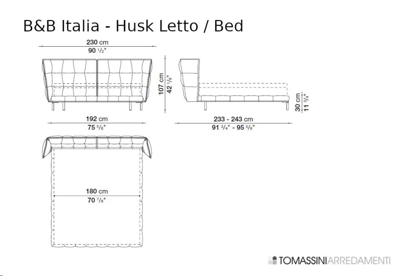 Lit Husk jaune (Offre Expo) B&B Italia - 8
