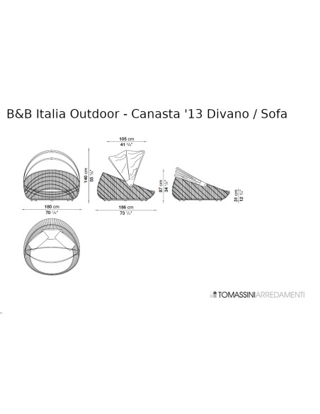Canasta '13 Round Sofa (Expo Offer) B&B Italia Outdoor - 8