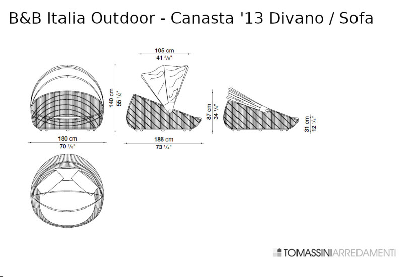 Divano Canasta '13 tondo (Offerta Expo) B&B Italia Outdoor - 8