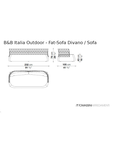 Divano Fat-Sofa 3 posti (Offerta Expo) B&B Italia Outdoor - 9