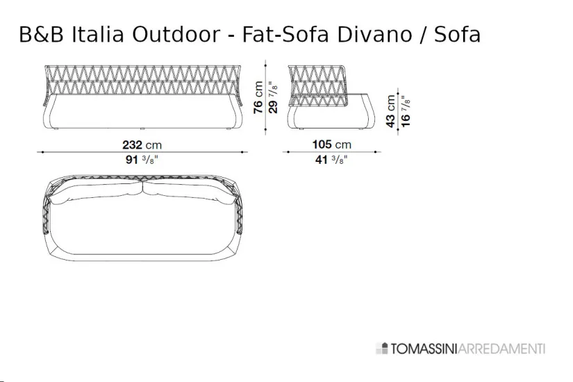 Divano Fat-Sofa 3 posti (Offerta Expo) B&B Italia Outdoor - 9