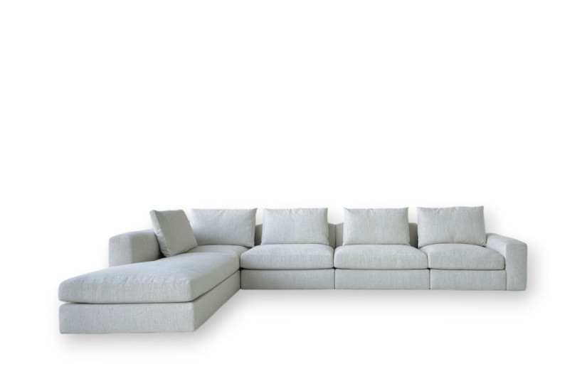 Poliform Dune White Fabric Sofa (Expo Offer)