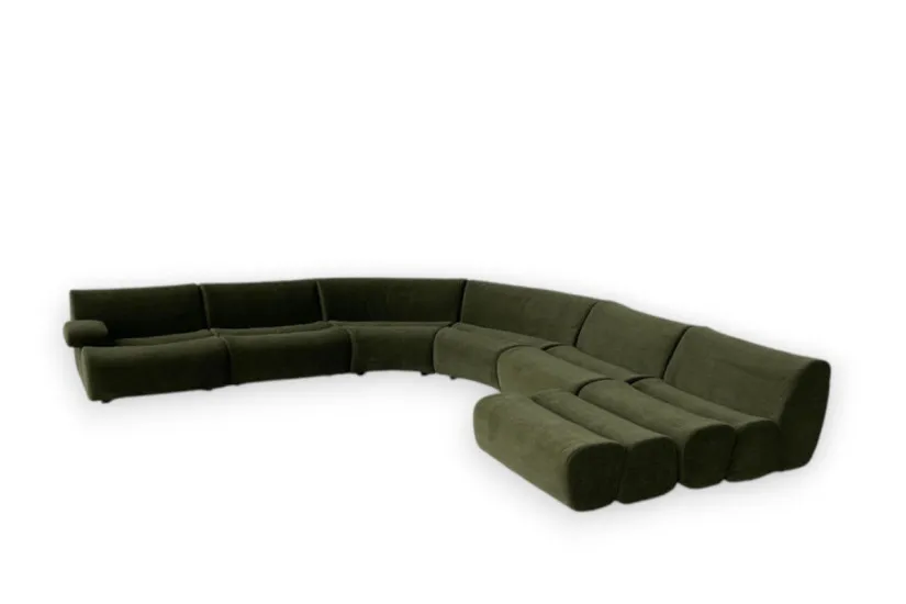 Poliform Ernest Green Fabric Sofa (Expo Offer)