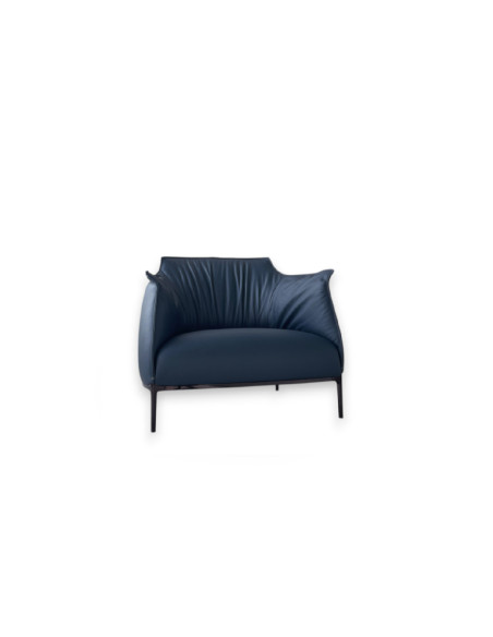 Poltrona Archibald Large in pelle blu (Offerta Expo) - Poltrona Frau
