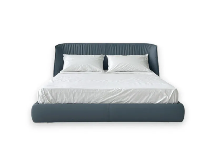 Poltrona Frau Archibald Blue Leather Bed (Expo Offer)