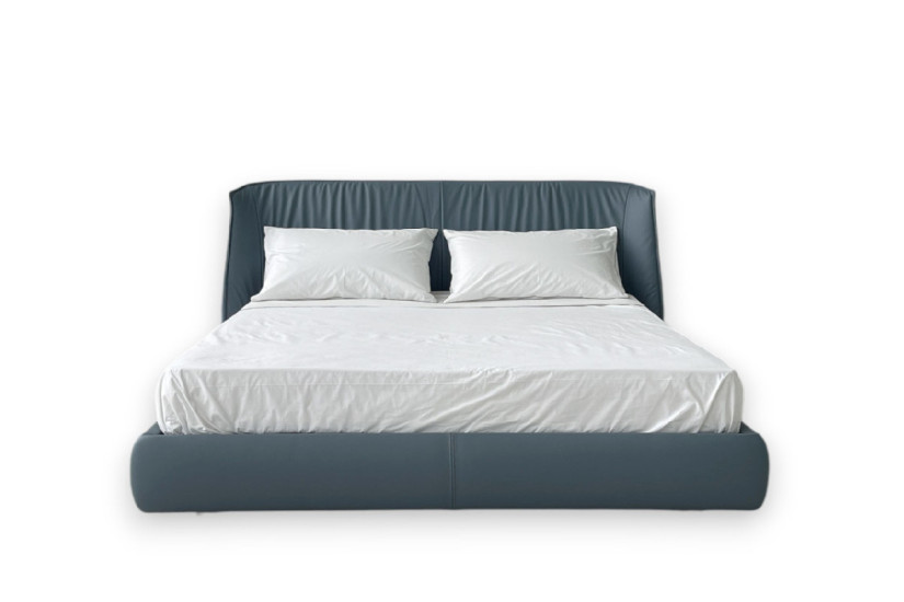 Letto Archibald in pelle blu (Offerta Expo) - Poltrona Frau