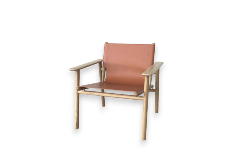 B&B Italia Cordoba Orange Leather Armchair (Expo Offer)