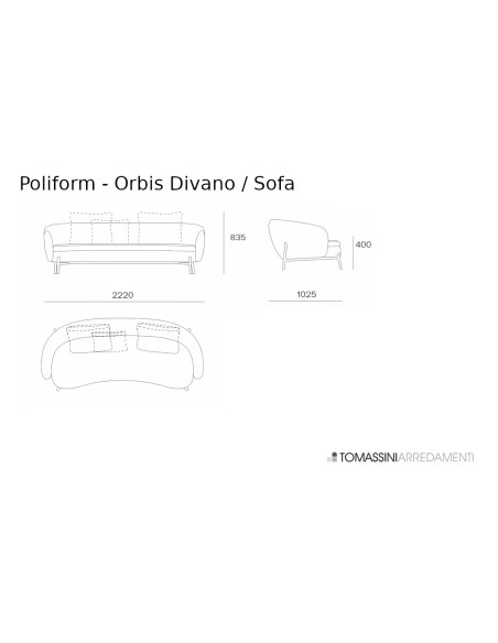 Divano Orbis bianco (Offerta Expo) Poliform - 10