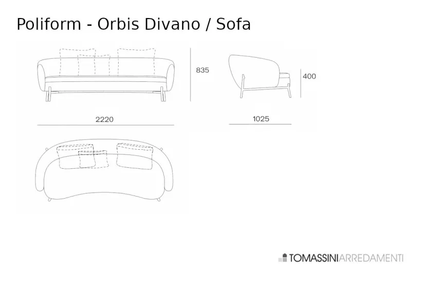 Orbis White Sofa (Expo Offer) Poliform - 10