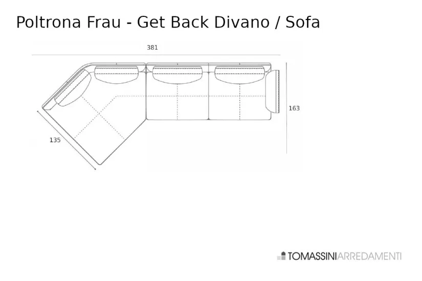 Get Back Sofa With Chaise Longue (Expo Offer) Poltrona Frau - 11