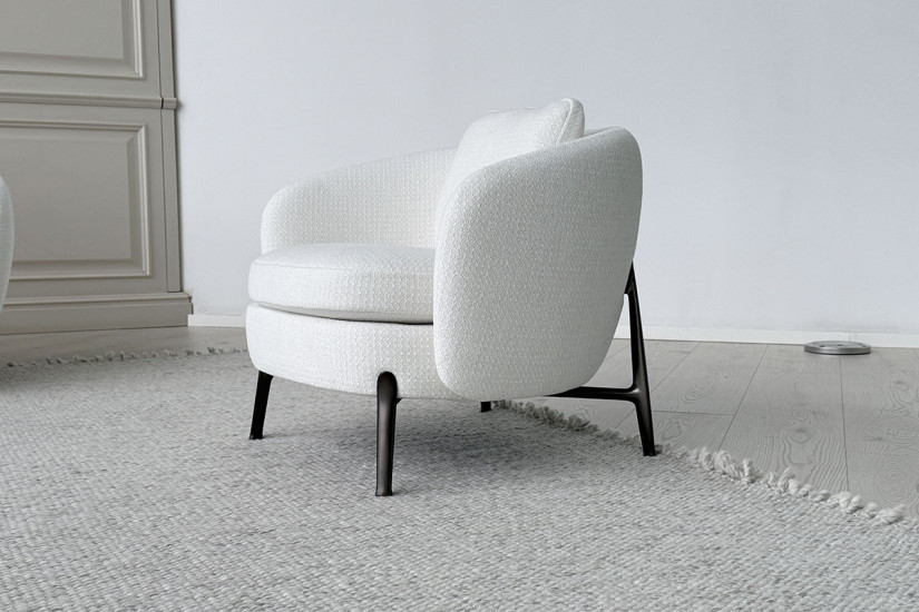 Orbis White Armchair (Expo Offer) Poliform - 4