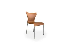 Chaise Papilio en cuir marron B&B Italia | Achats en Ligne