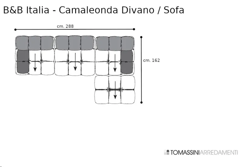 Divano Camaleonda marrone (Offerta Expo) B&B Italia - 9
