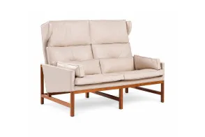 Wood Frame Lounge Sofa BassamFellows - 1 2
