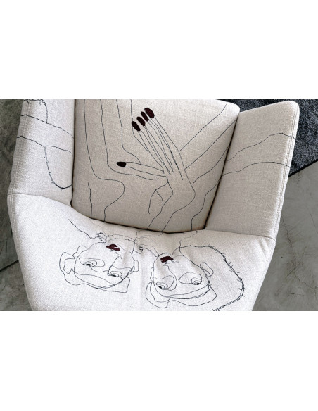 Chaise New York par Marras avec accoudoirs (Offre Expo) Saba