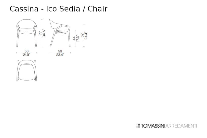 Chaise Ico blanche (Offre Expo) Cassina - 9