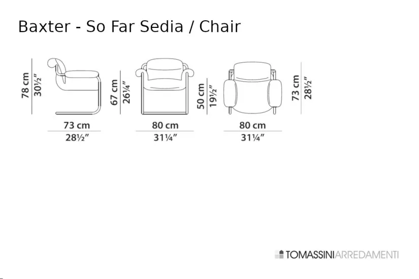 Sedia So Far grigia (Offerta Expo) Baxter - 10