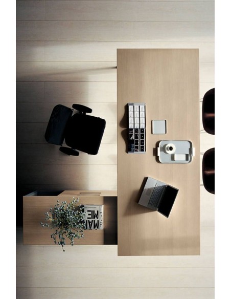 Bianconero Corium Oak Executive Desk