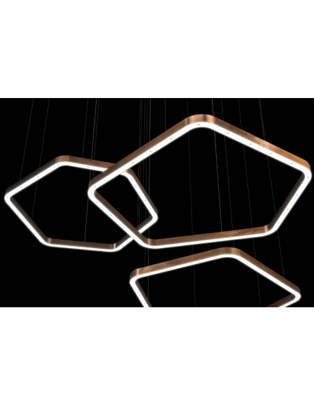 Lampe suspendue Light Ring Horizontal Polygonal