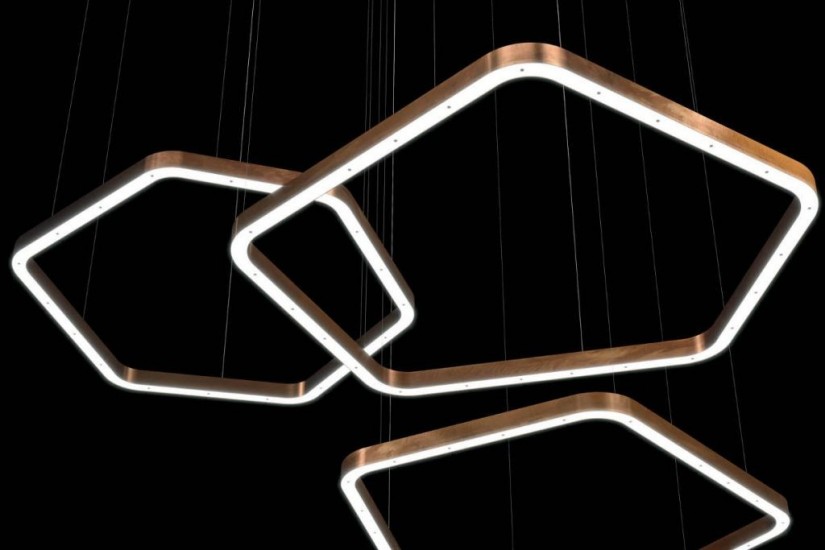 Lampe suspendue Light Ring Horizontal Polygonal