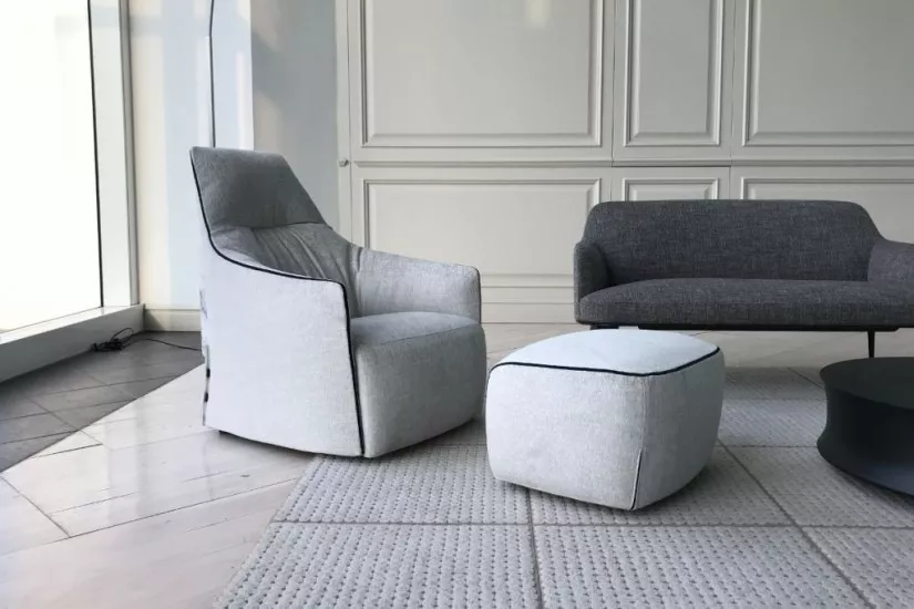 Santa Monica Lounge Armchair with Pouf (Expo Offer)