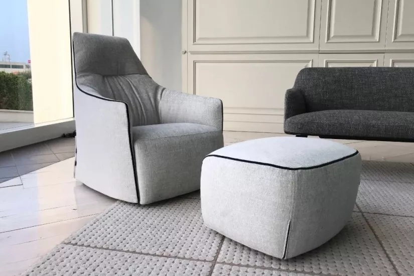 Santa Monica Lounge Armchair with Pouf (Expo Offer)