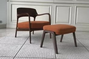 Fauteuil Louis et Pouf Loretta (Offre Expo) Porada - 5 2