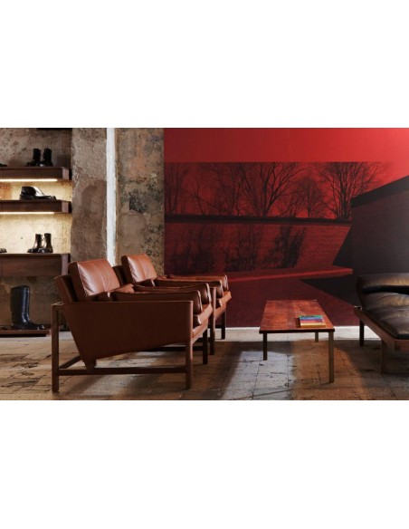 Wood Frame Lounge Armchair