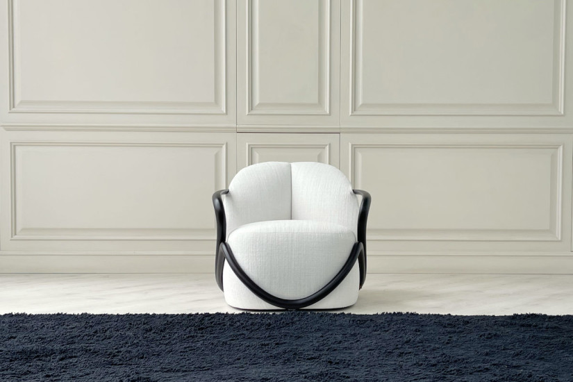 Fauteuil Hug noyer foncé (Offre Expo) Giorgetti - 1