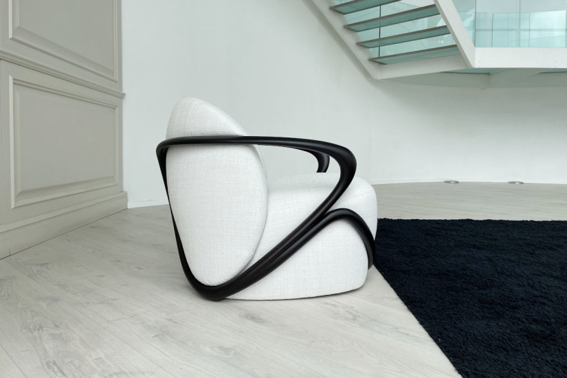 Fauteuil Hug noyer foncé (Offre Expo) Giorgetti - 3