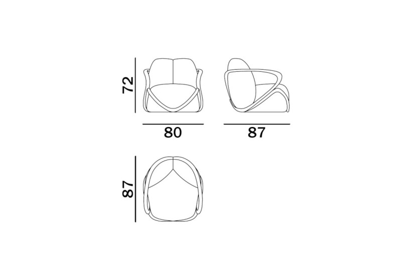 Fauteuil Hug noyer foncé (Offre Expo) Giorgetti - 6