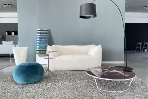 Le Bambole - Canapé Bibambola en tissu blanc (Offre Expo) B&B Italia - 6 2