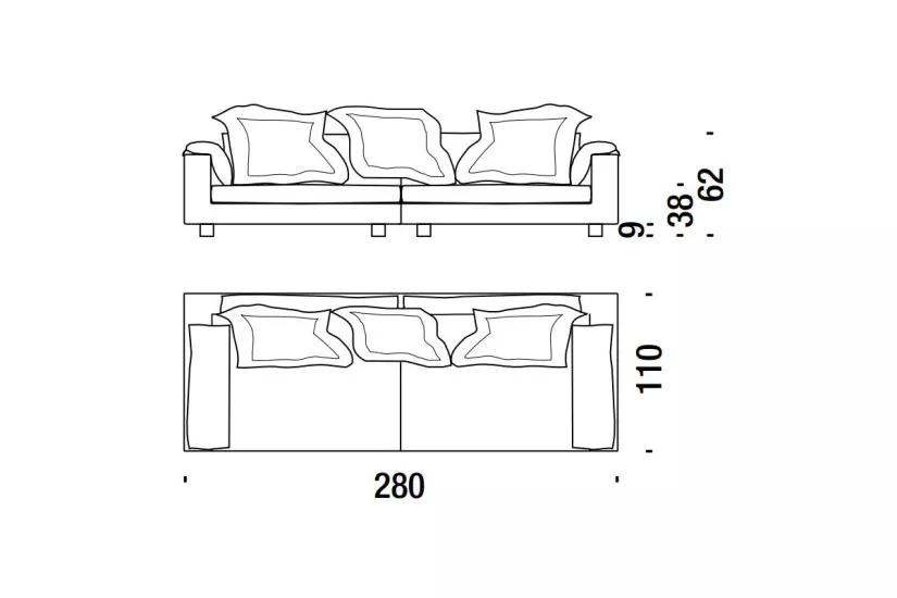 Nebula Nine Sofa d.110 (Expo Offer)