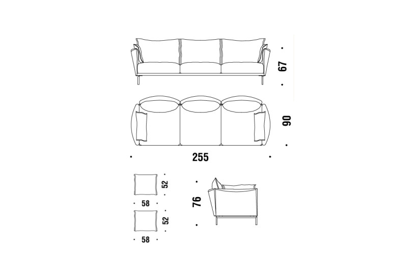 Canapé 3 places Gentry (Offre Expo) Moroso - 7