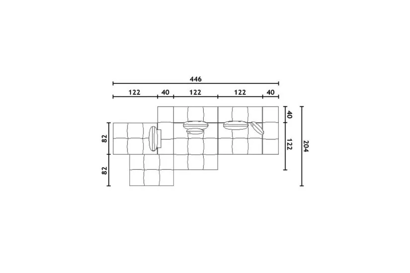 Pixel Sofa White Fabric (Expo Offer)