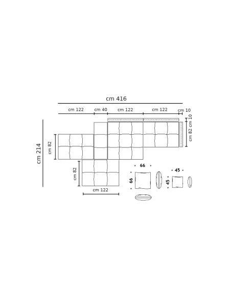 Canapé Pixel composition de 4 éléments (Offre Expo) Saba - 6