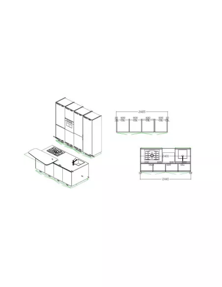 Alea Kitchen Silver Grey (Expo Offer)