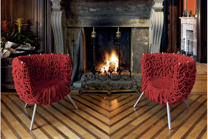 Fauteuil Rouge Edra - 5