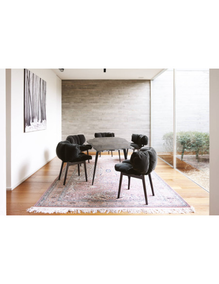 Fauteuil en velours bleu Edra - 4