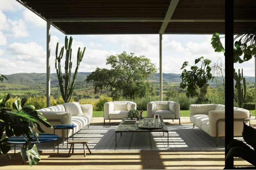 Borea Outdoor 3-Seater Sofa