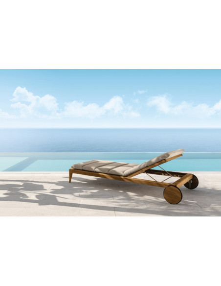 Lettino per esterno Cruise Teak Talenti - 3