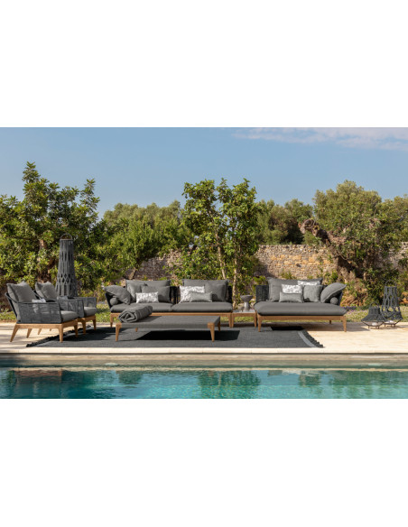 Cruise Teak Outdoor Pouf