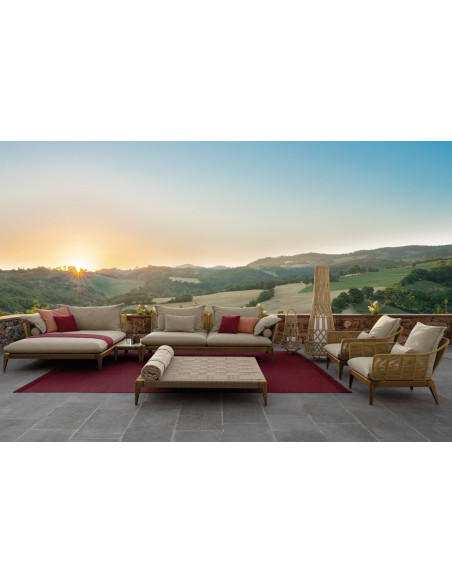 Cruise Teak Outdoor Pouf