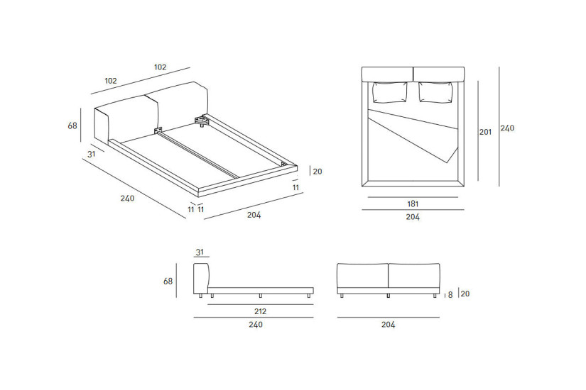 Letto Softwall (Offerta Expo) Living Divani - 6